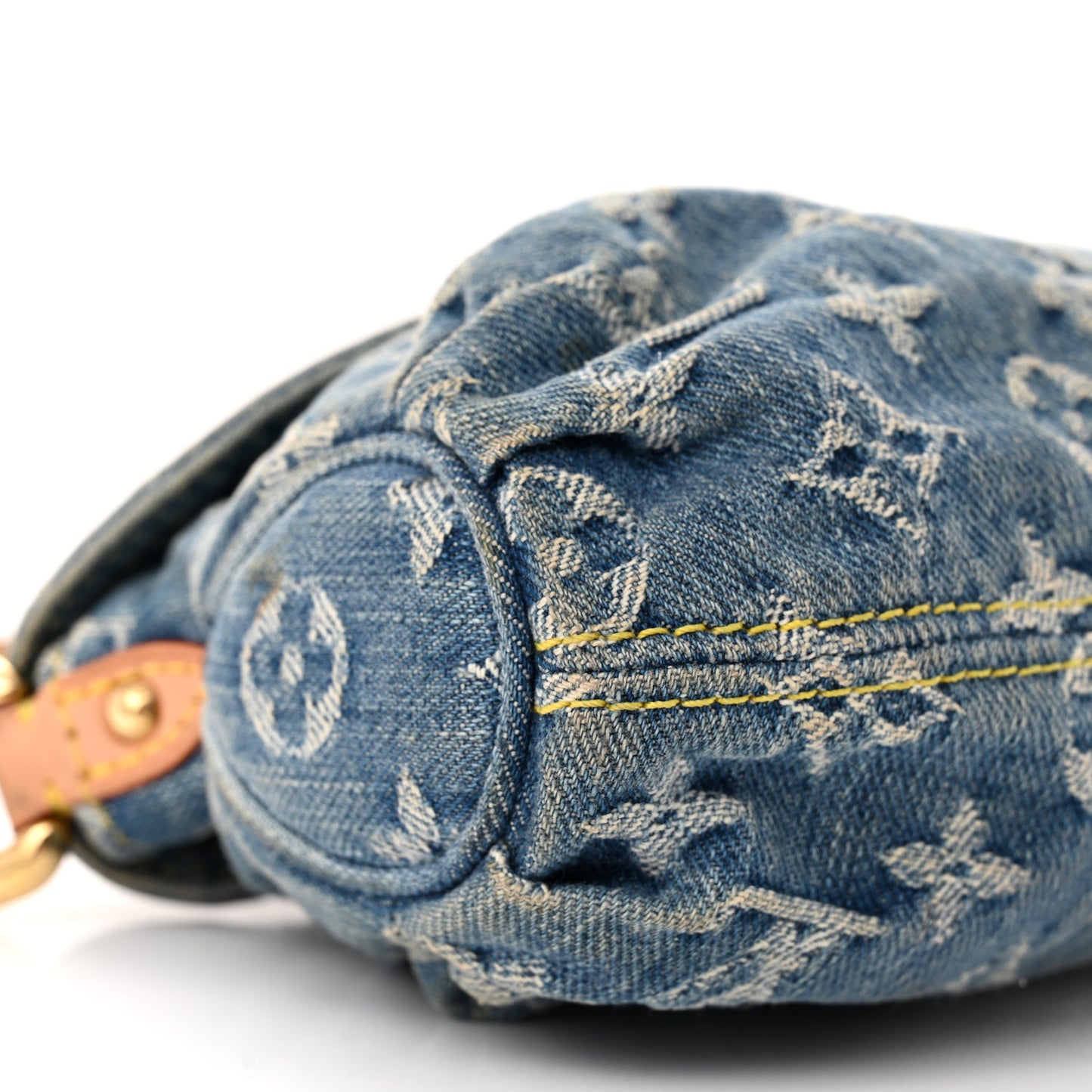 Monogram Denim Mini Pleaty Blue