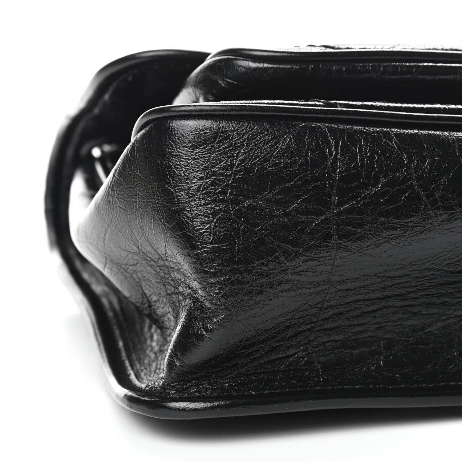 Saint Laurent Crinkled Calfskin Matelasse Monogram Medium Niki Chain Satchel Black 8 of 9