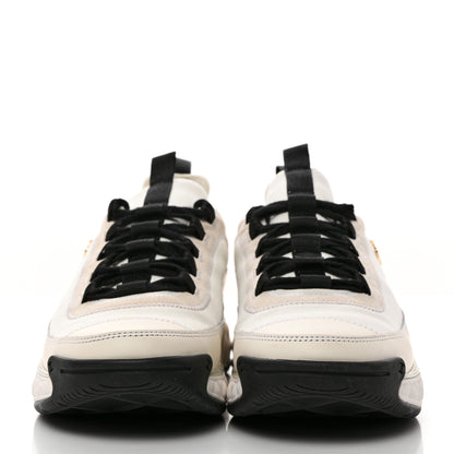 Chanel Velvet Calfskin Mixed Fibers CC Sneakers 39.5 Ivory Black 2 of 9
