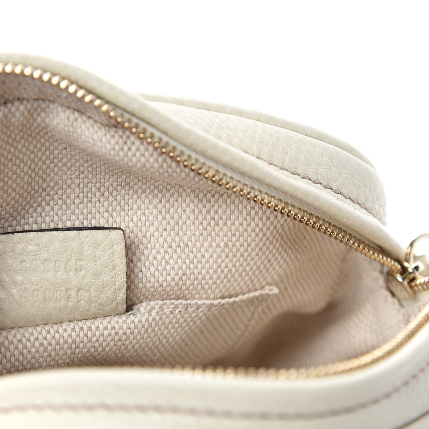 Pebbled Calfskin Mini Soho Chain Bag Off White