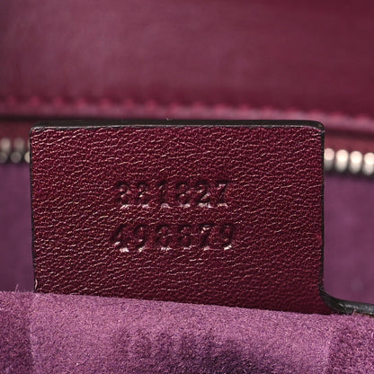 Gucci Regent Calfskin Medium Lady Lock Satchel Purple Wine 7 of 9