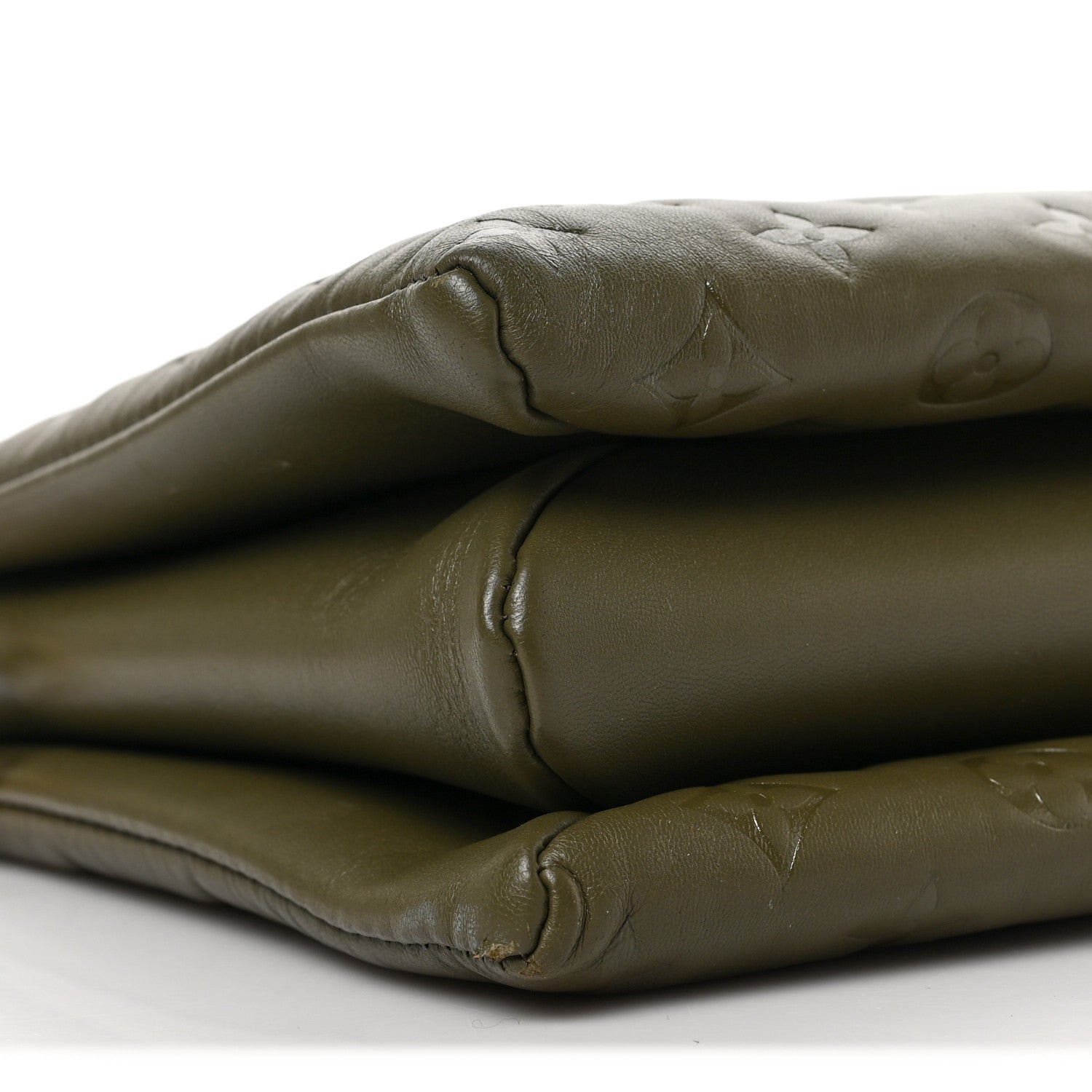 Louis Vuitton Lambskin Embossed Monogram Coussin MM Khaki 7 of 8