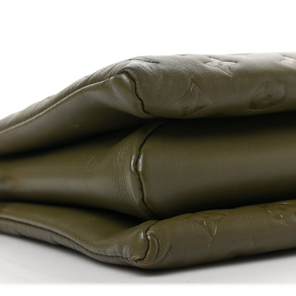 Louis Vuitton Lambskin Embossed Monogram Coussin MM Khaki 7 of 8