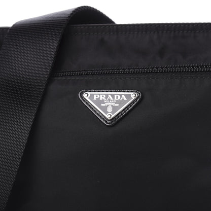 Prada Nylon Flat Messenger Bag Black 9 of 10