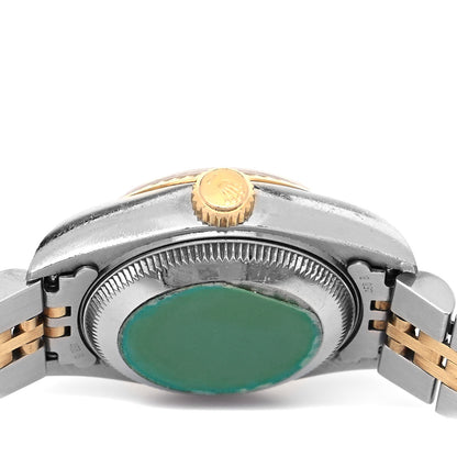 Rolex Stainless Steel 18K Yellow Gold Diamond 26mm Oyster Perpetual Datejust Watch Champagne 69173 4 of 5