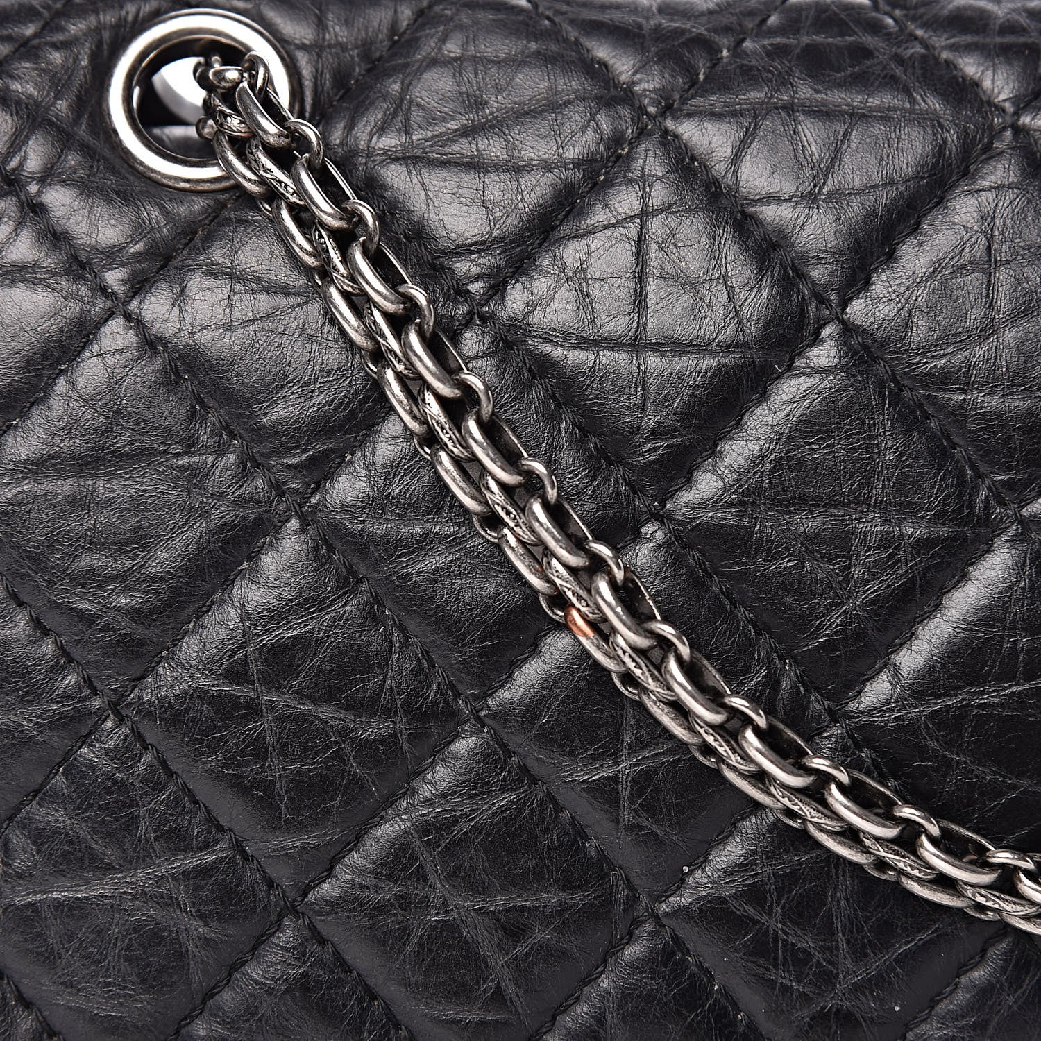Chanel Aged Calfskin Quilted 2.55 Reissue 226 Flap Black 13 of 15