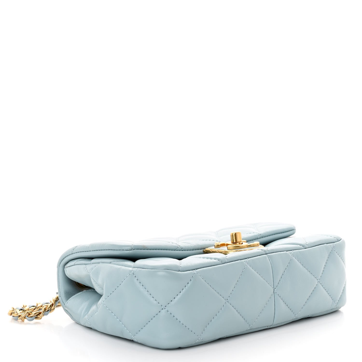 Chanel Lambskin Quilted Mini Flap Light Blue 4 of 12