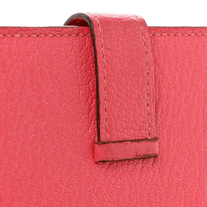 Hermes Chèvre Mysore Bearn Gusset Wallet Rose Lipstick 16 of 16