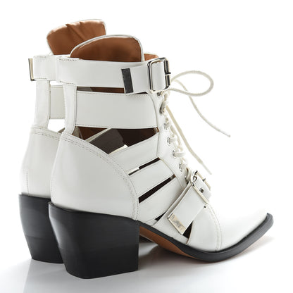 Chloe Shiny Calfskin Rylee Boots 40.5 White 4 of 12