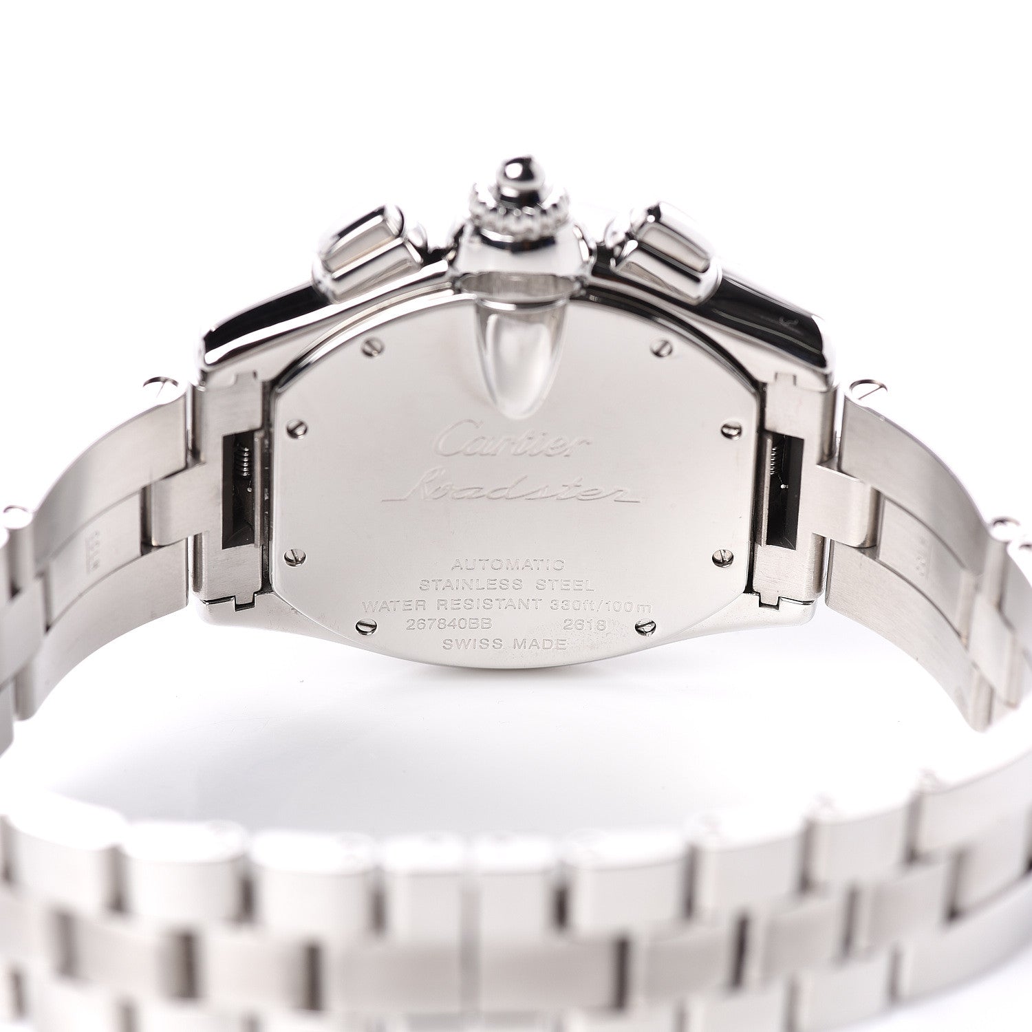 Cartier Stainless Steel 42mm Roadster Chronograph Automatic Watch Black 5 of 7