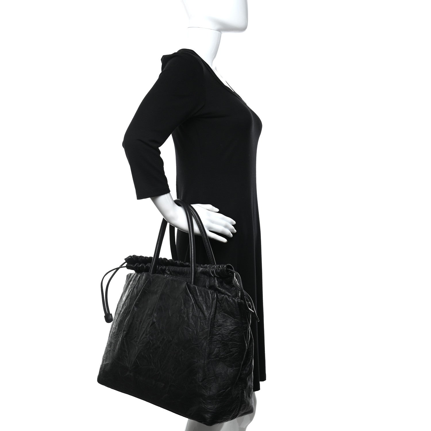 Dolce & Gabbana Lambskin Drawstring Shoulder Bag Black 2 of 10