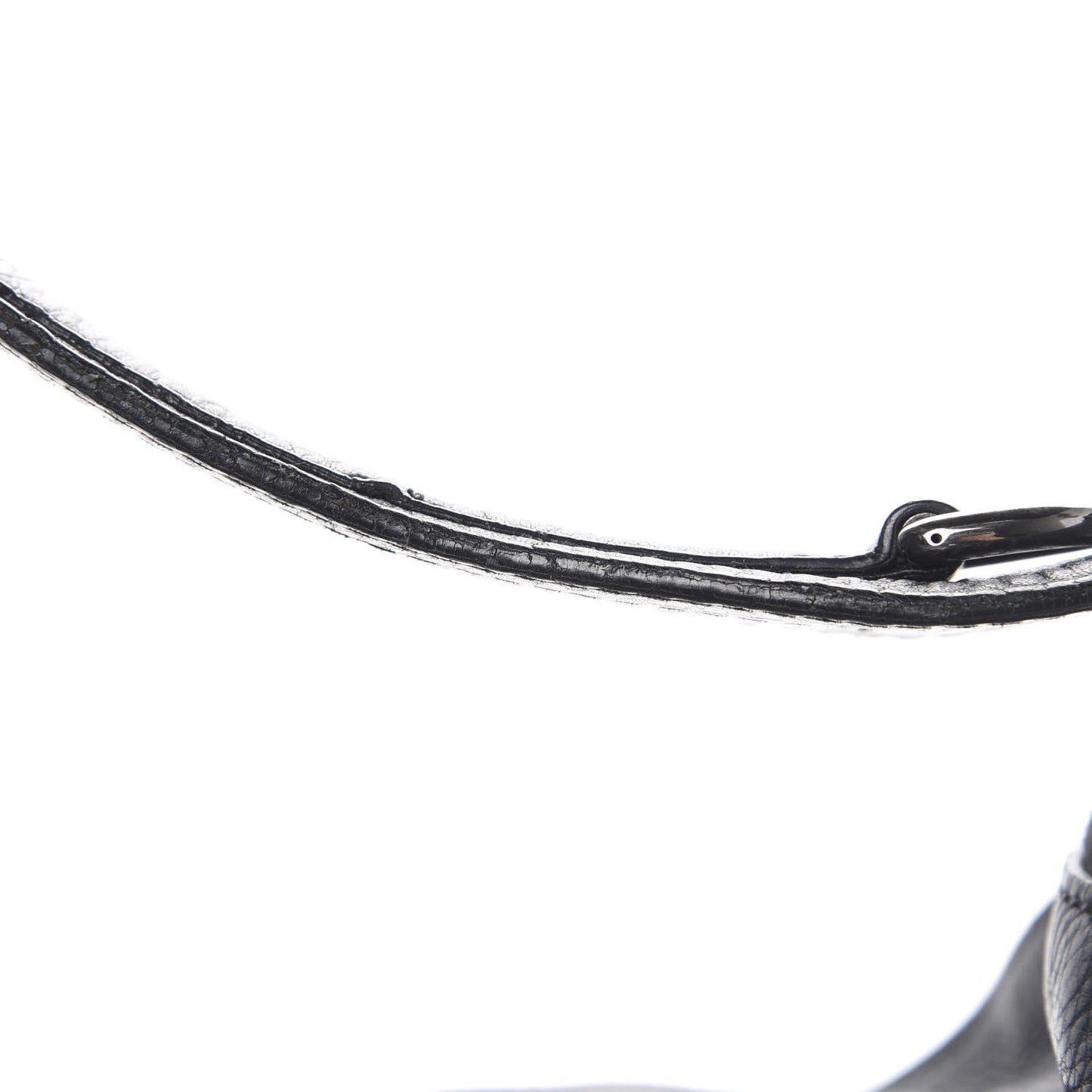 Pebbled Calfskin Medium Icon Bit Shoulder Bag Black