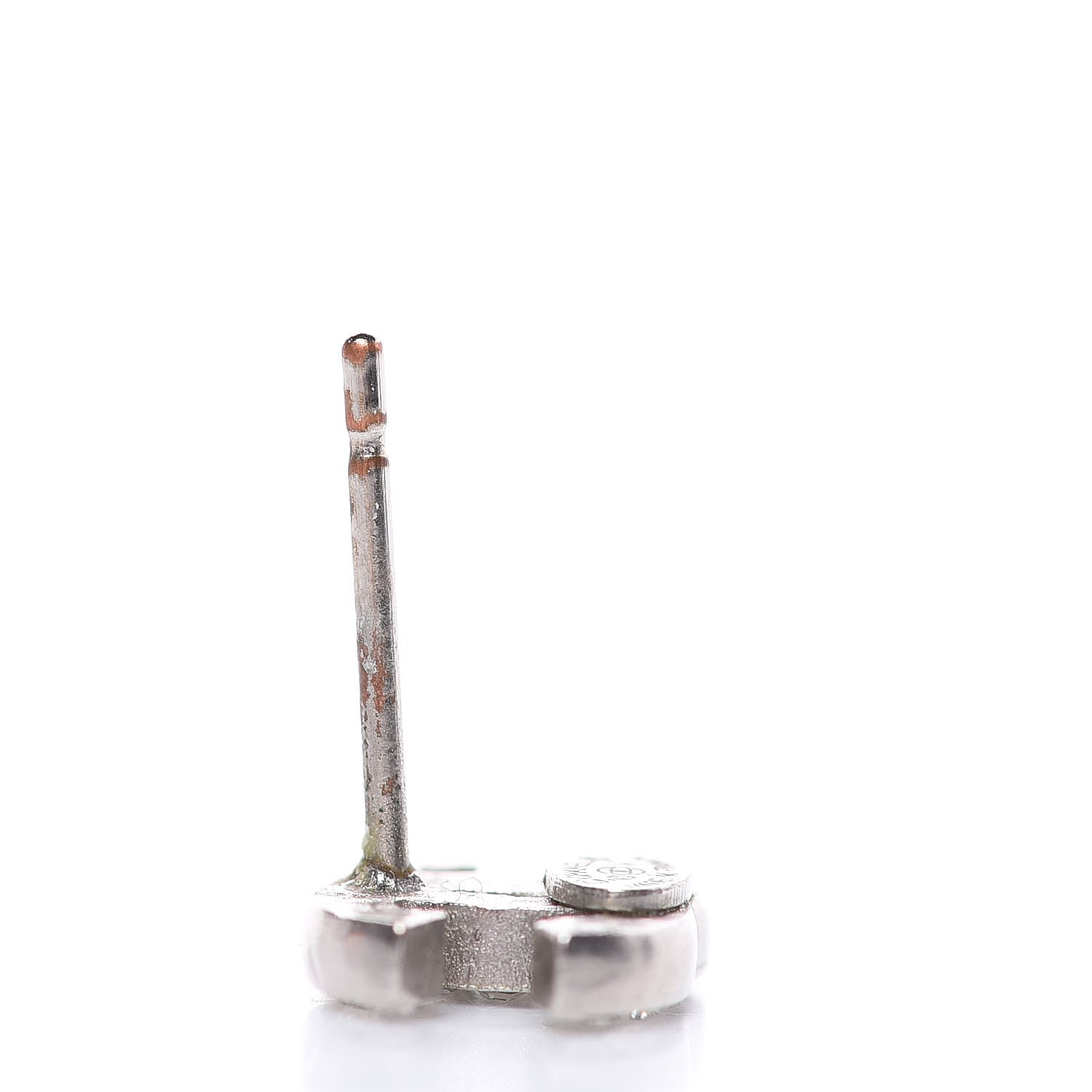 Chanel Crystal Mini Timeless CC Earrings Silver 4 of 5