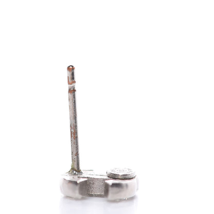 Chanel Crystal Mini Timeless CC Earrings Silver 4 of 5