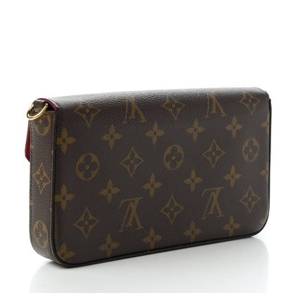 Louis Vuitton Monogram Pochette Felicie Chain Wallet Fuchsia 3 of 10