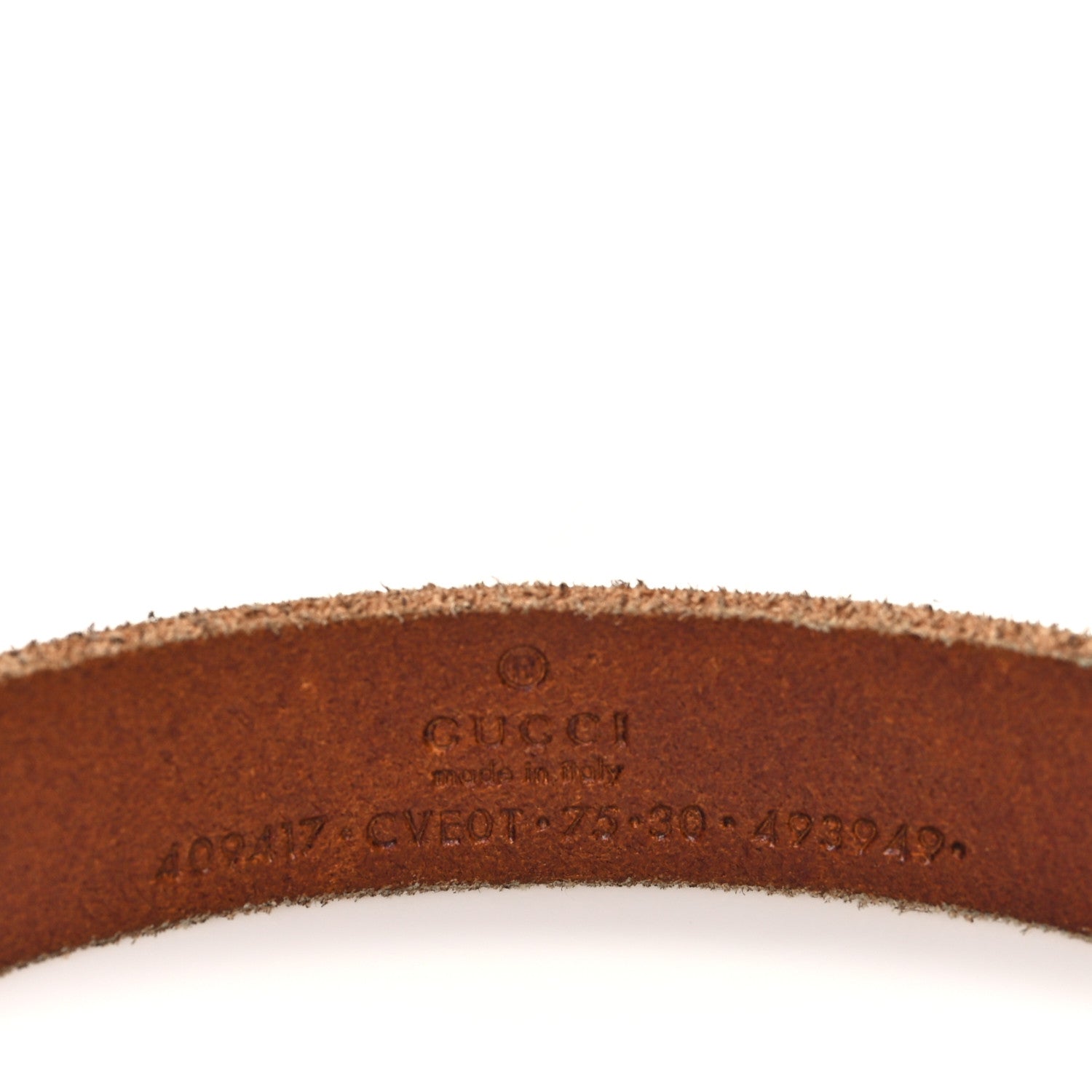 Gucci Faded Calfskin Double G 20mm Belt 75 30 Cuir 3 of 5