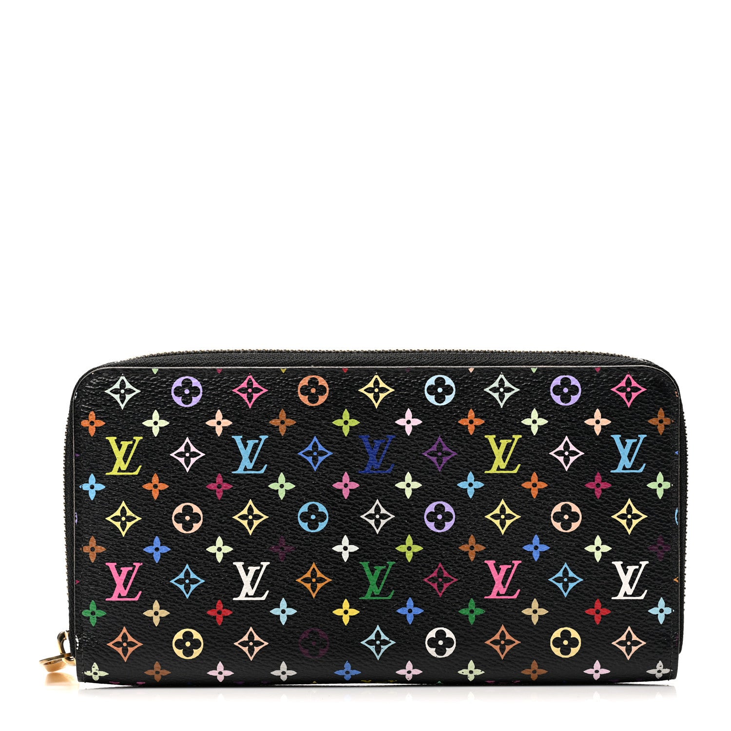 Louis Vuitton Monogram Multicolor Zippy Wallet Black Violet 1 of 6