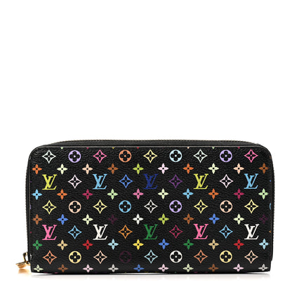 Louis Vuitton Monogram Multicolor Zippy Wallet Black Violet 1 of 6