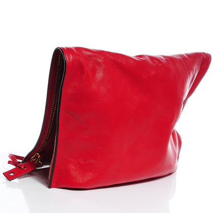 Tom Ford Calfskin Alix Padlock Zip Shoulder Bag Flame Red 3 of 9
