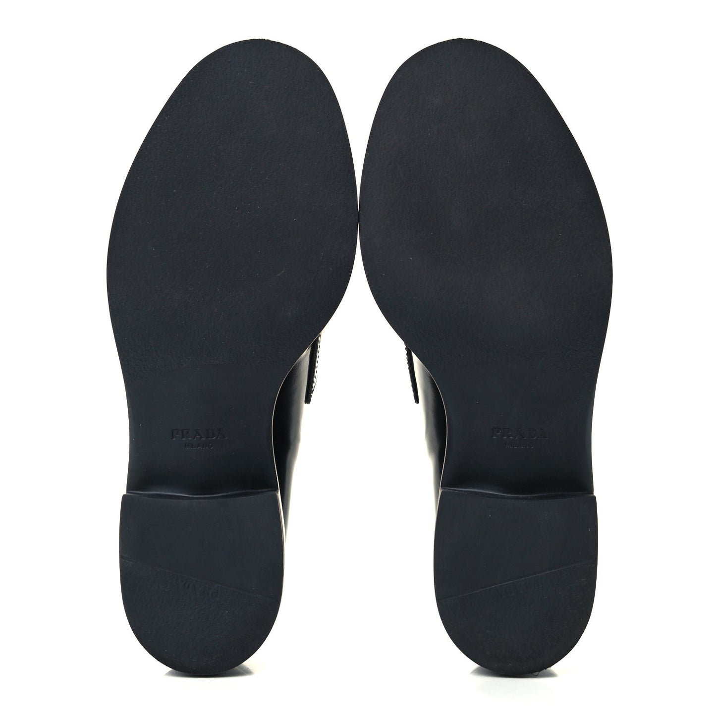 Spazzolato Metal Triangle Logo 50mm Loafers 38.5 Black
