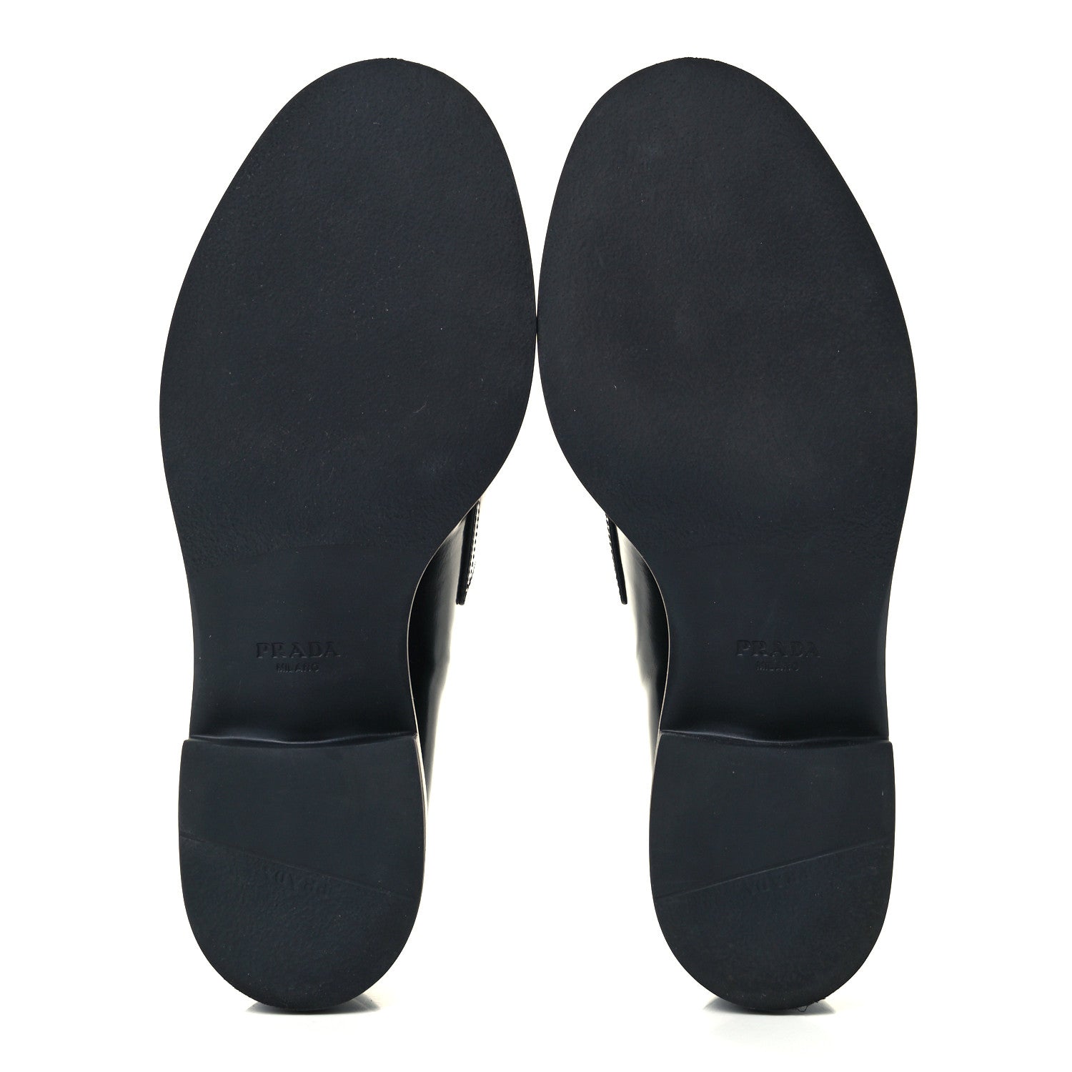 Prada Spazzolato Metal Triangle Logo 50mm Loafers 38.5 Black 7 of 11