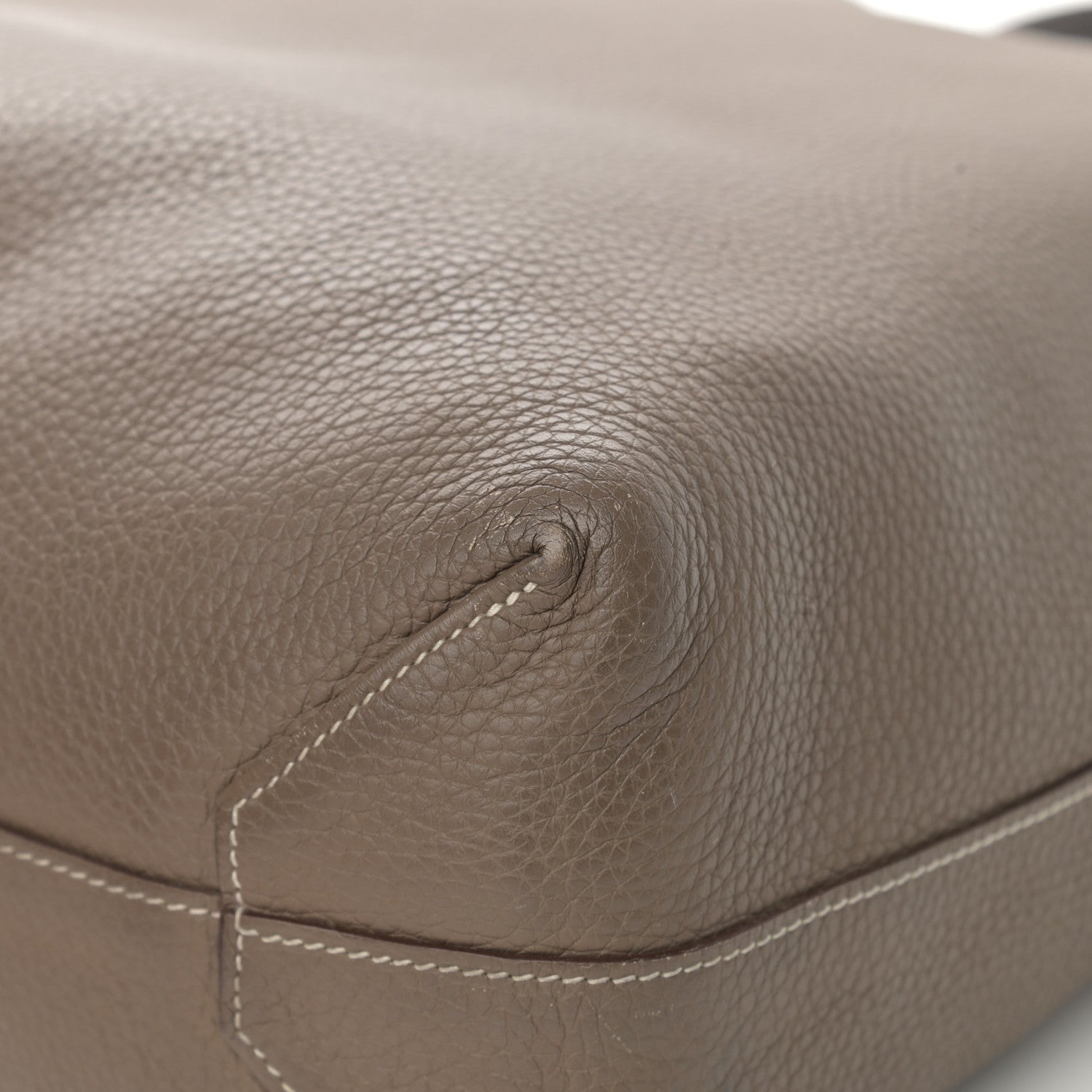 Hermes Taurillon Clemence Double Sens 36 Reversible Tote Etoupe Etain 19 of 23