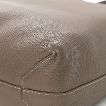 Hermes Taurillon Clemence Double Sens 36 Reversible Tote Etoupe Etain 19 of 23