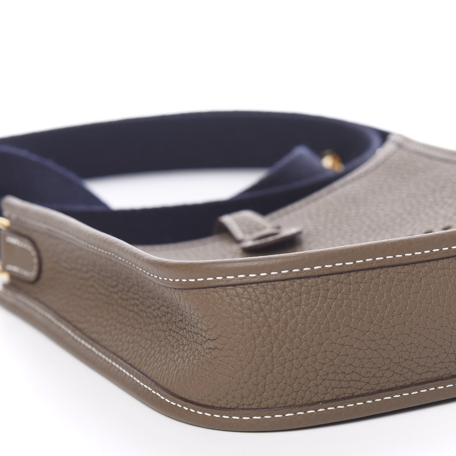 Hermes Taurillon Clemence Amazone Evelyne TPM Etoupe Bleu Indigo 7 of 9
