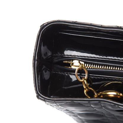 Christian Dior Patent Cannage Large Lady Dior Black 11 of 20