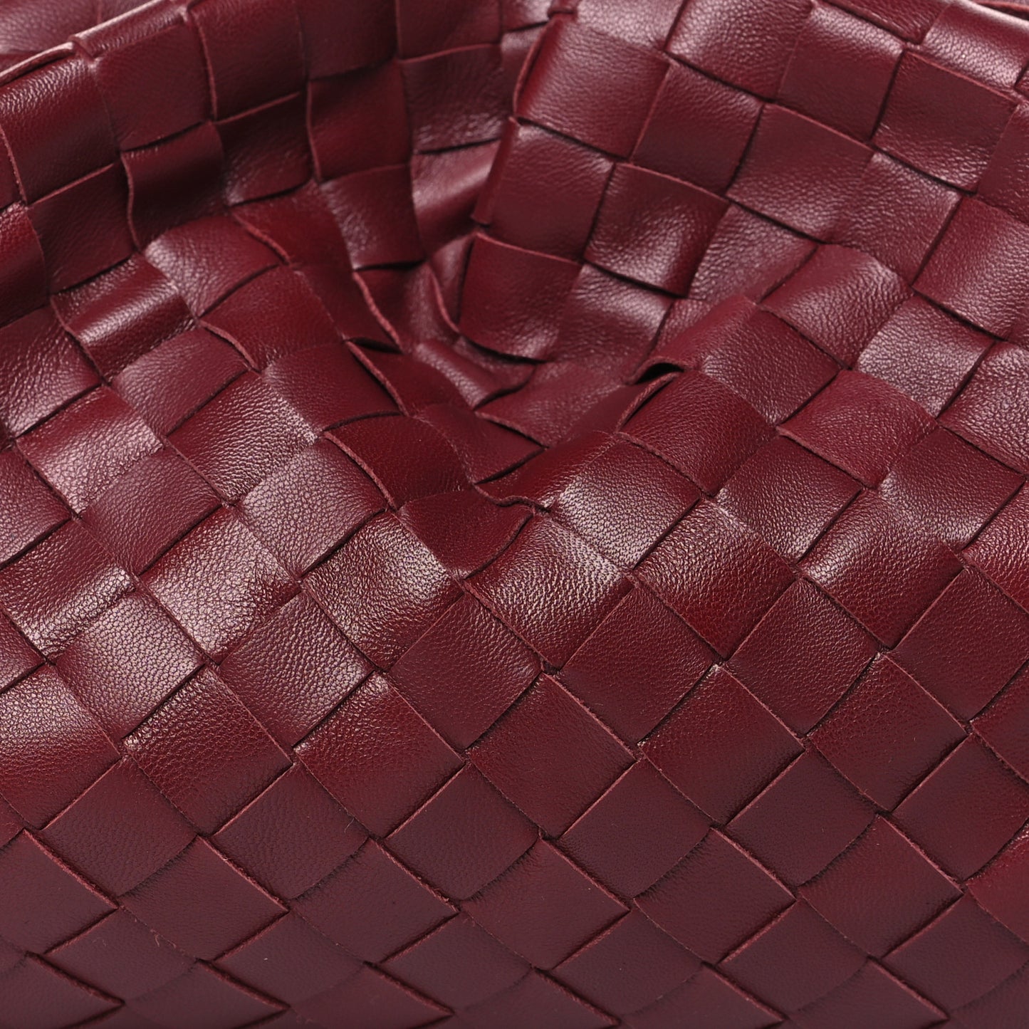 Nappa Maxi Intrecciato The Pouch Oversized Clutch Bordeaux