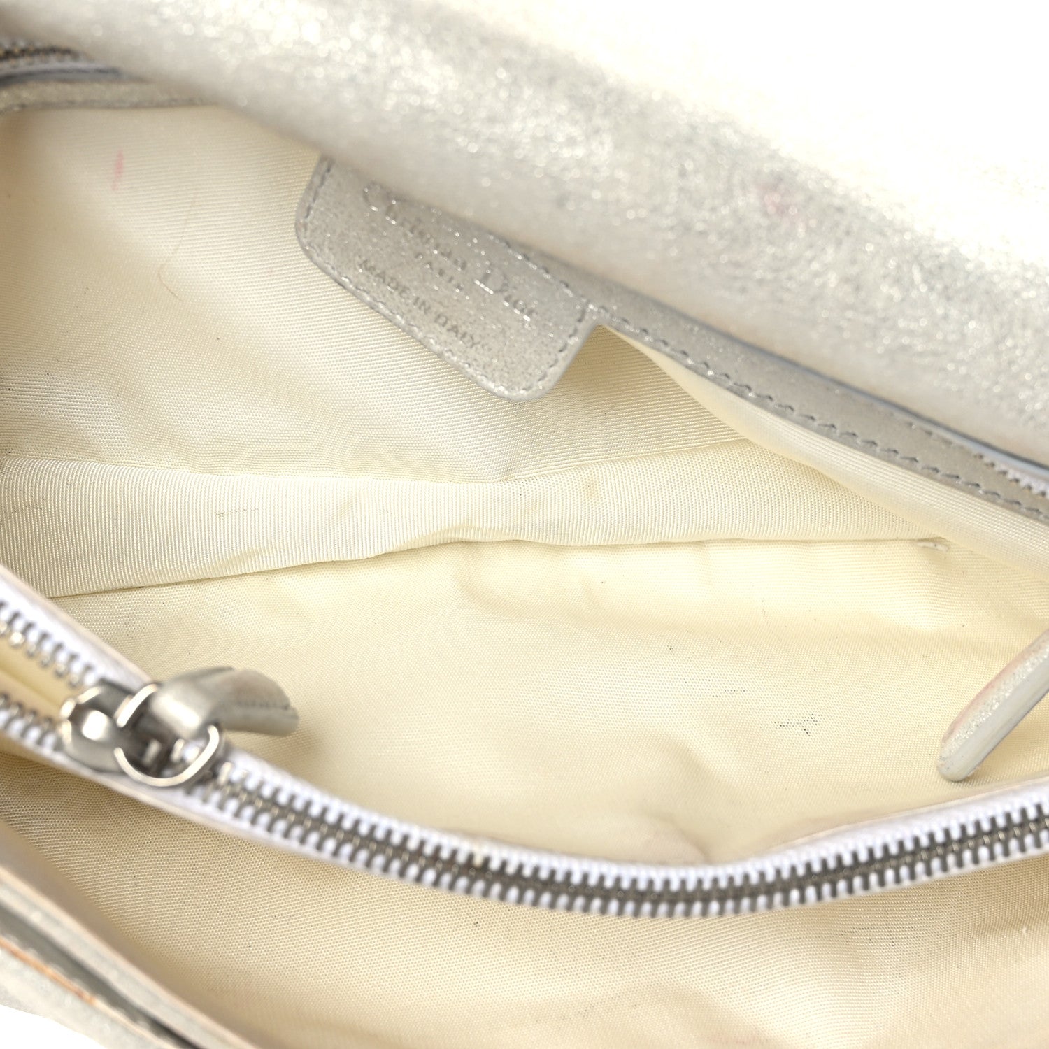 Christian Dior Metallic Lambskin Cannage Small Rendezvous Flap Silver 5 of 9