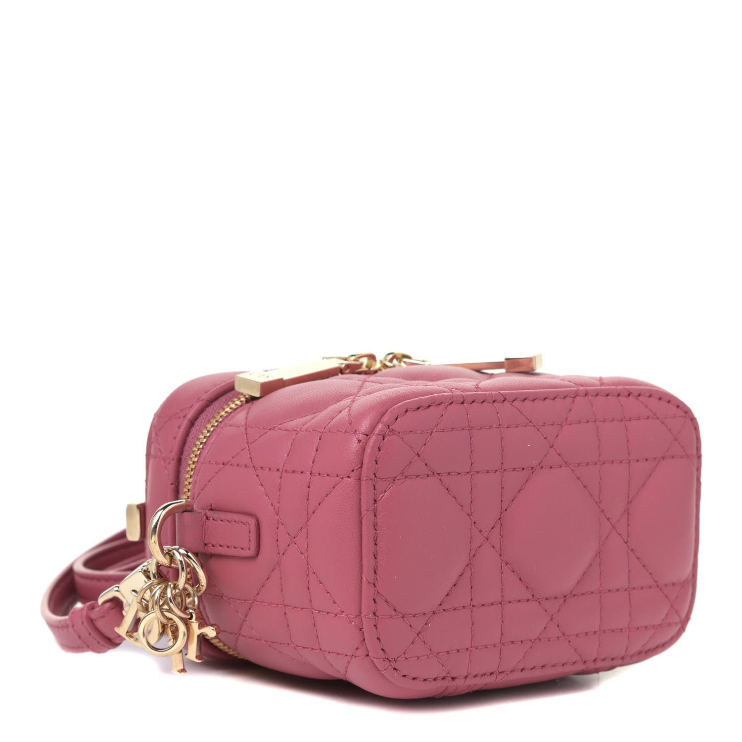 Christian Dior Lambskin Cannage Micro Vanity Case Strawberry 3 of 4