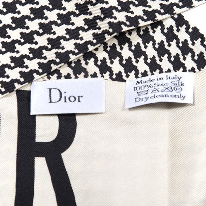 Christian Dior Silk 30 Montaigne Mitzah Scarf Black White 2 of 4