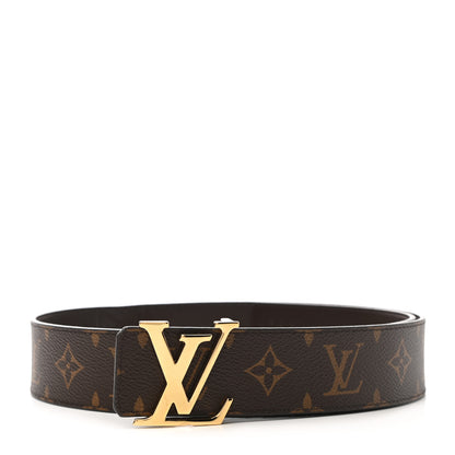 Louis Vuitton Monogram Calfskin 40mm LV Initiales Reversible Belt 85 34 Black 2 of 8