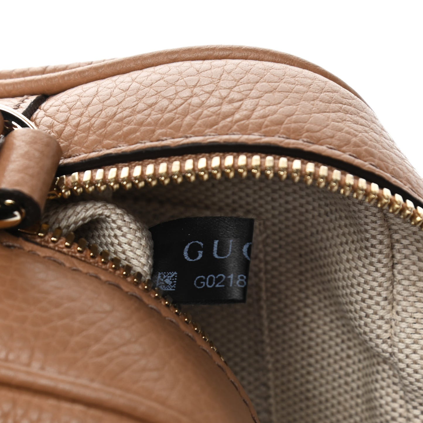 Pebbled Calfskin Small Soho Disco Bag Camelia