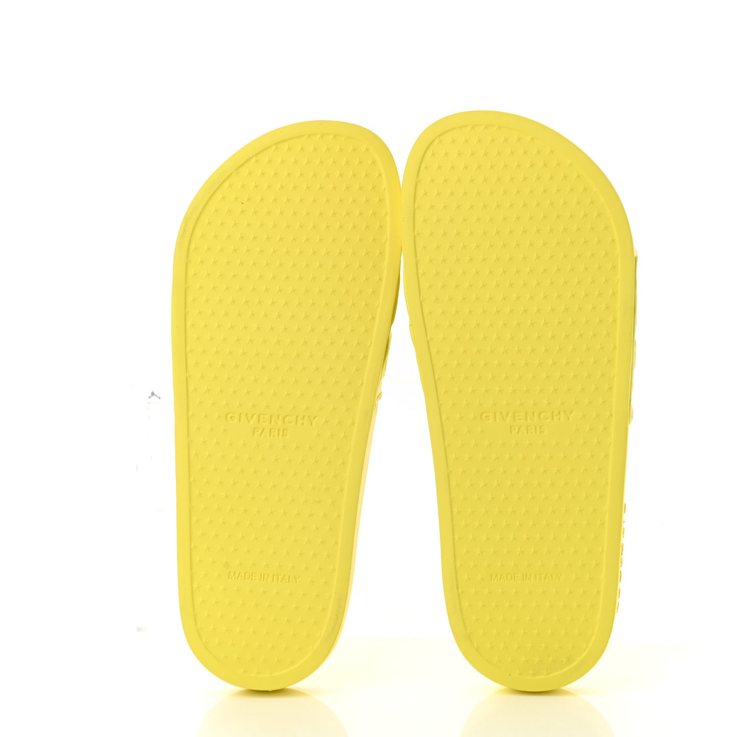 Rubber Logo 4G Pool Slide Sandals 38 Fluo Yellow