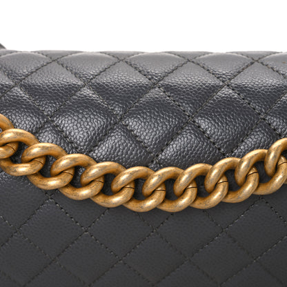 Chanel Caviar Quilted Medium Boy Flap Grey 8 of 10