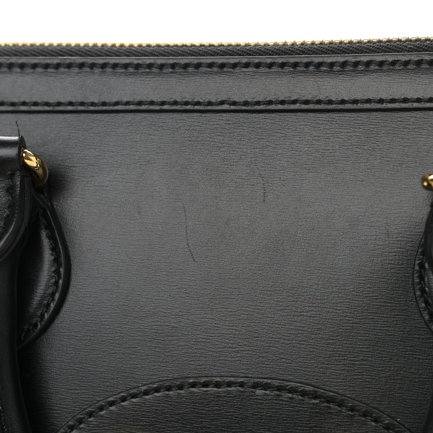 Gucci Boarded Plutone Calfskin Small Horsebit 1955 Top Handle Bag Black 12 of 15