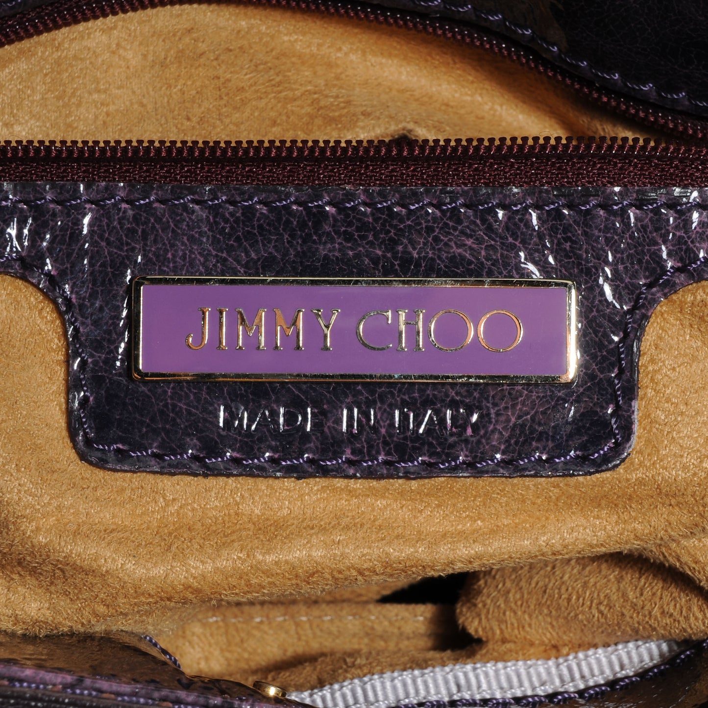 Liquid Patent Leather and Suede Mahala Purple