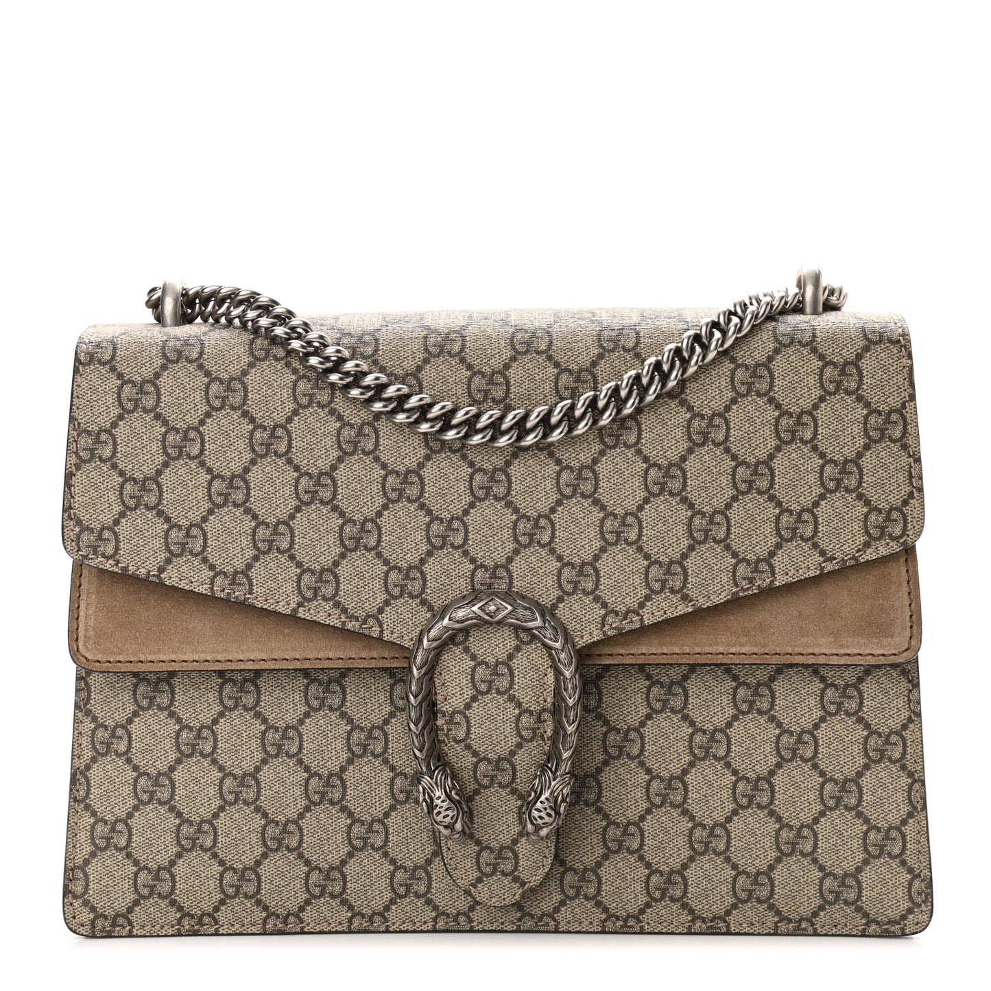 GG Supreme Monogram Medium Dionysus Shoulder Bag Taupe