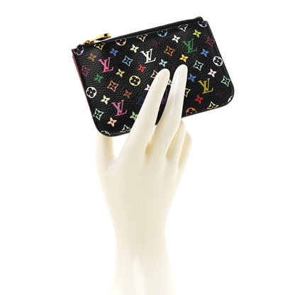 Louis Vuitton Monogram Multicolor Key Pouch Black Grenade 2 of 10