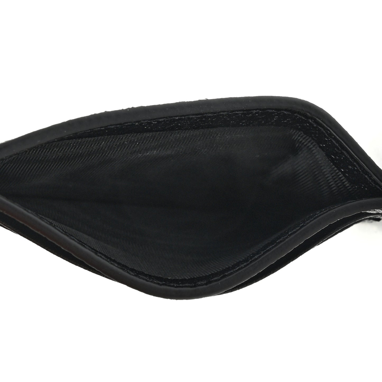 Calfskin Boar Effect GG Marmont Card Holder Money Clip Black
