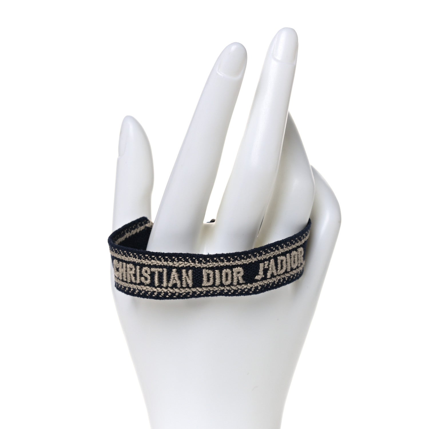 Christian Dior Woven Cotton J'Adior Friendship Bracelet Navy 2 of 4