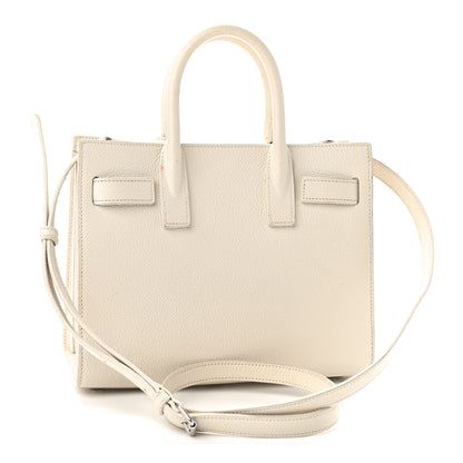 Saint Laurent Grained Calfskin Nano Sac de Jour Dove White 3 of 11