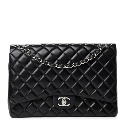 Chanel Lambskin Quilted Maxi Double Flap Black 1 of 15