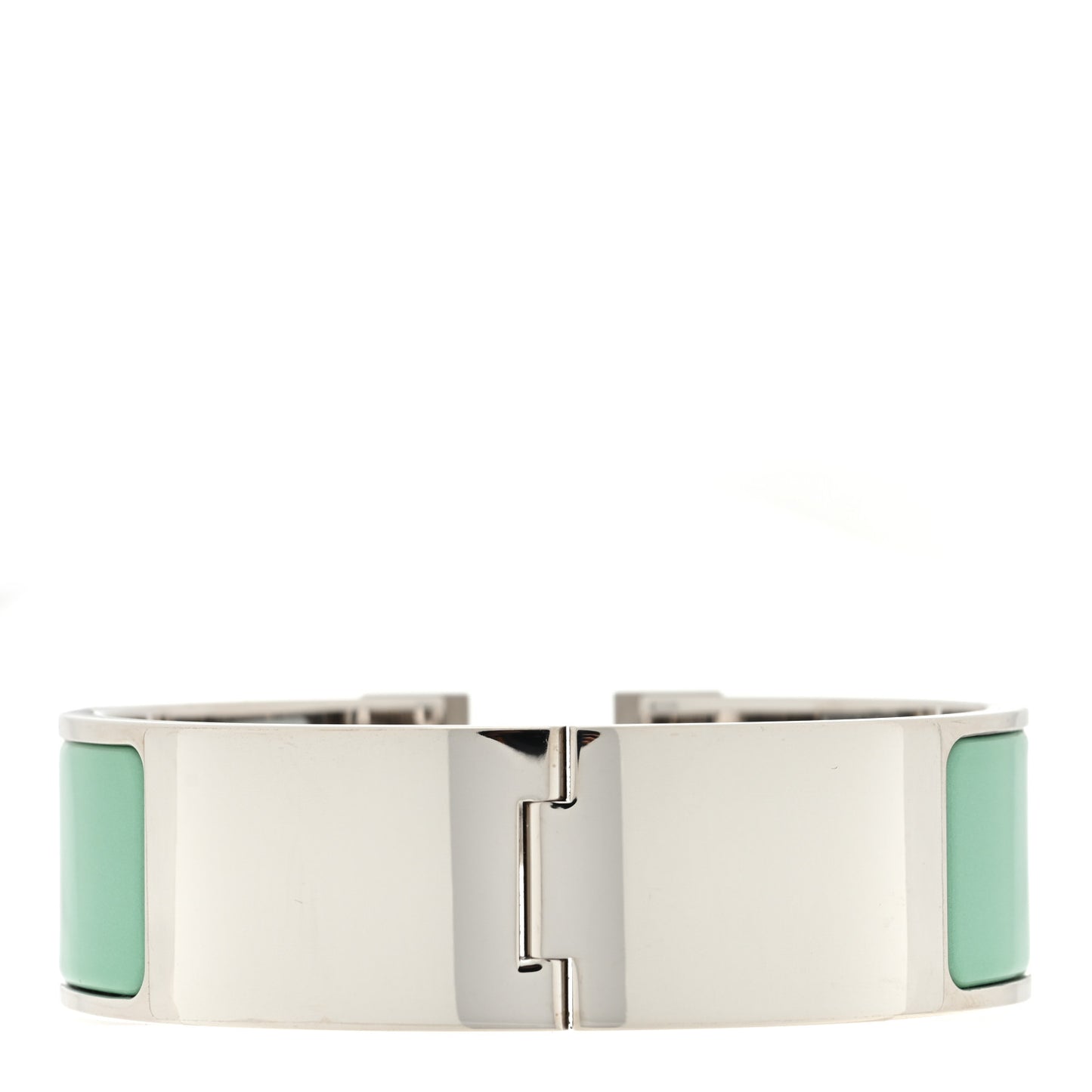 Enamel Wide Clic Clac H Bracelet PM Vert Aqua