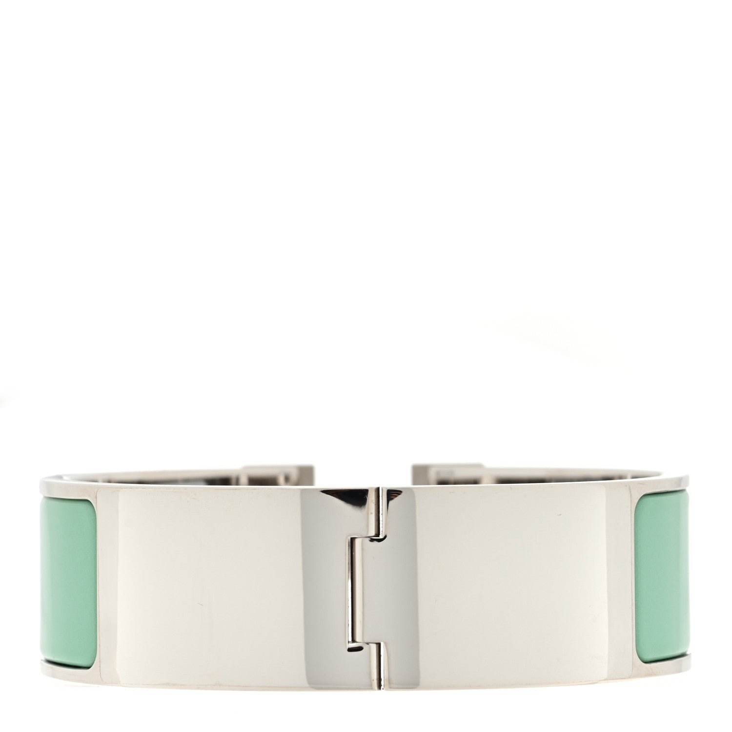 Hermes Enamel Wide Clic Clac H Bracelet PM Vert Aqua 2 of 3