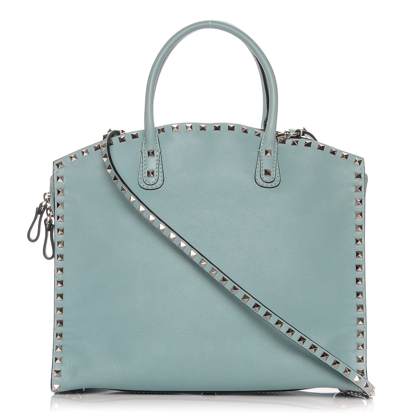 Vitello Rockstud Dome Shopper Baby Blue