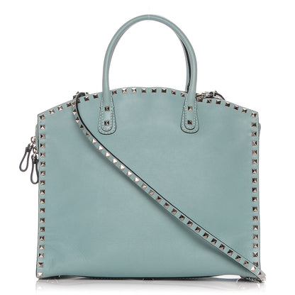Valentino Garavani Vitello Rockstud Dome Shopper Baby Blue 1 of 8