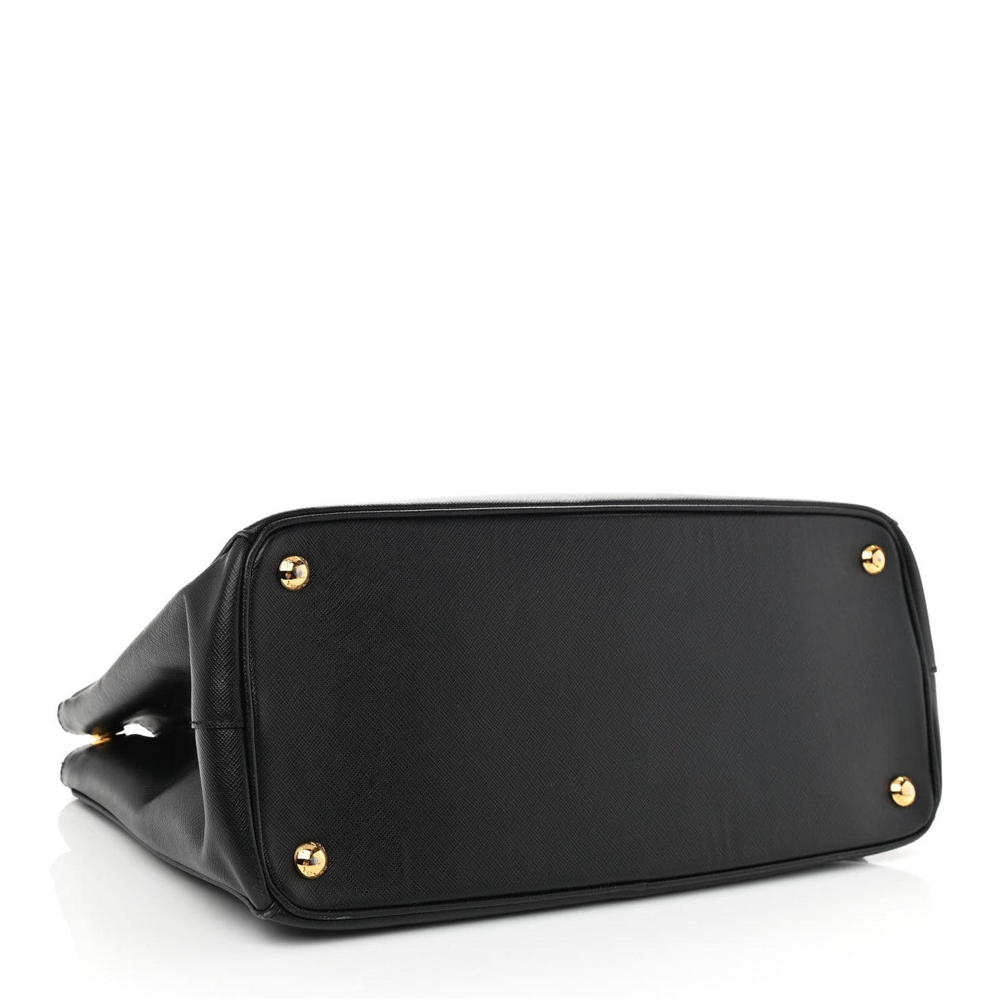 Saffiano Medium Galleria Double Zip Tote Black